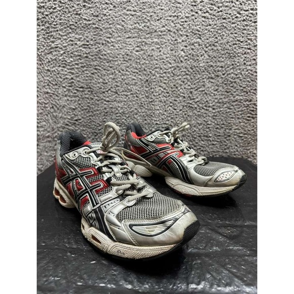 ASICS‎ Gel-Kayano 16 Running Shoes Pure Silver Classic RedMens Size 13 US